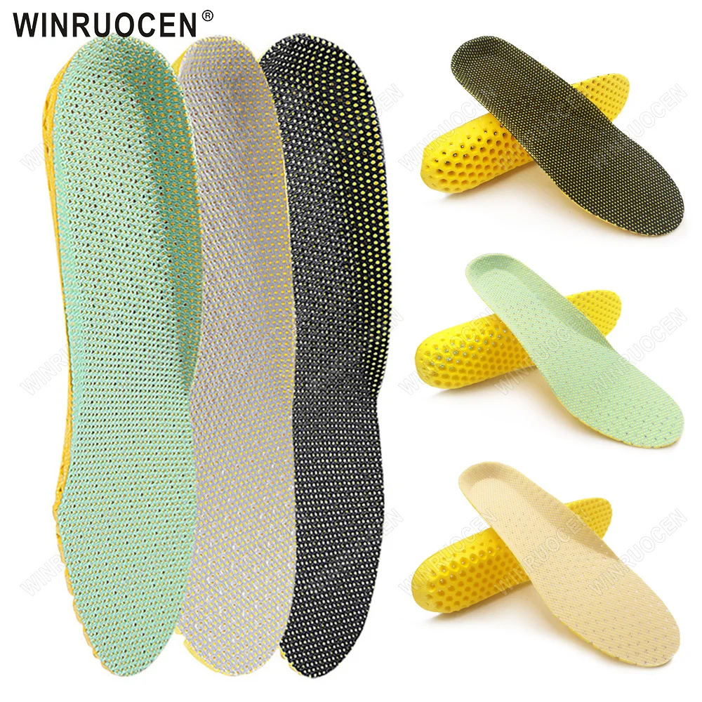 

WINRUOCEN Men Women Memory Foam Sport Insoles Orthopedic Orthotic Support Breathable Cushion for Running Foot Care