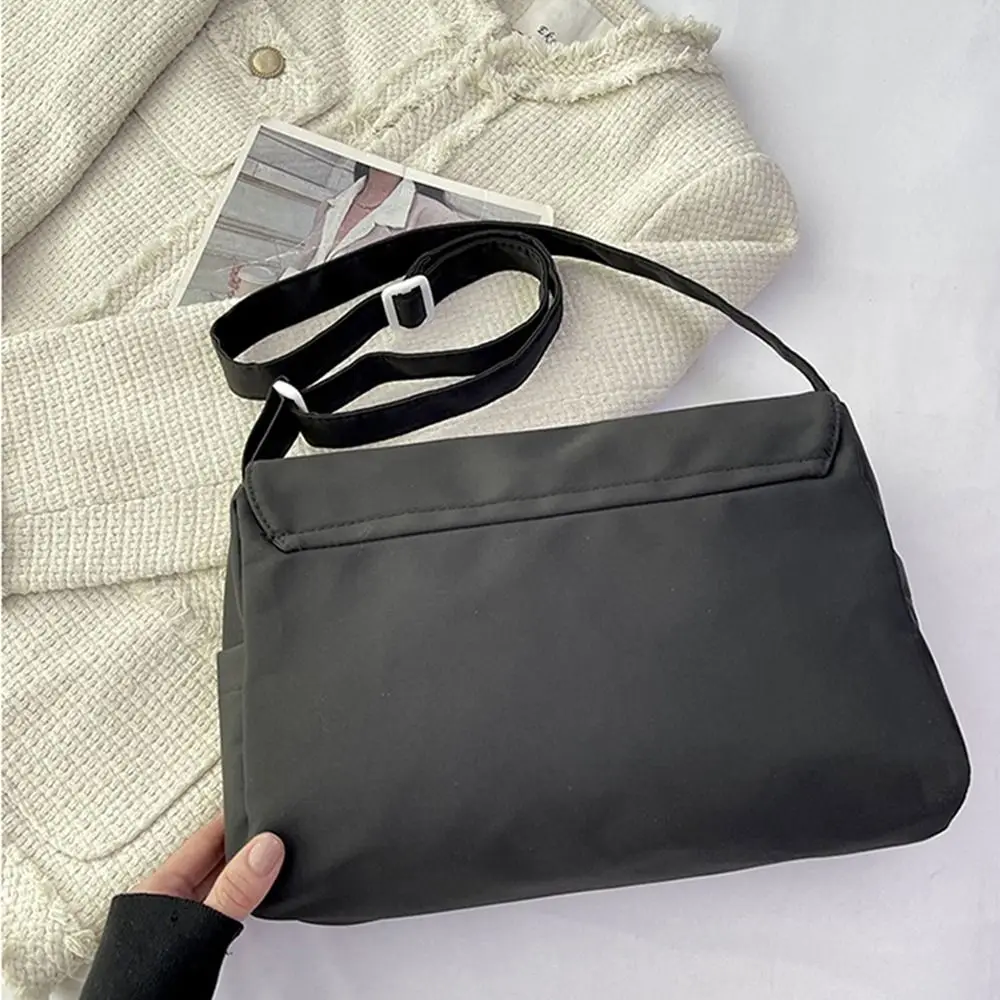 Fashion Women Girls Nylon Large Capacity Shoulder Bags Solid Color Messenger Bags Crossbody Bags Ladies Handbags