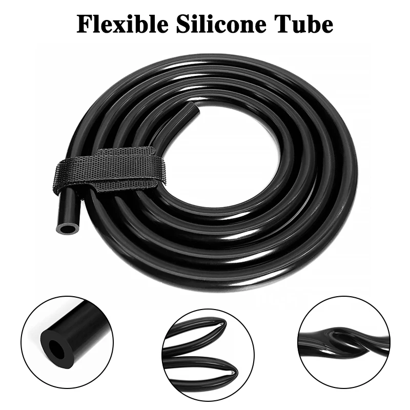 

1M Black Food Grade Silicone Rubber Hose ID 1 2 3 4 5 6 7 8 9 10 12 14 16 18 20 25 32mm Flexible Nontoxic Silicone Pipe