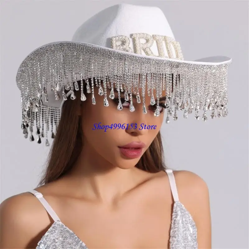 

Q0KE Женская маскарадная шляпа, шляпа для свадебного душа, широкополая шляпа от солнца, шляпа-федора для подружки невесты, шляпа