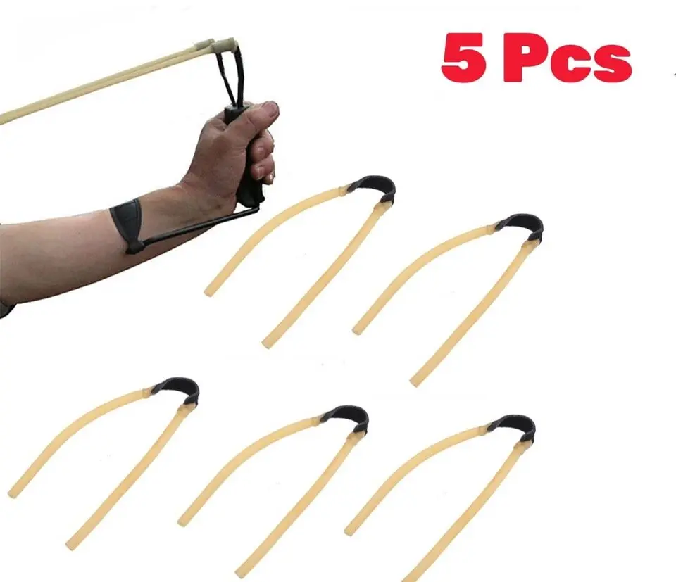 5PCS 6X9mm DIY ยางยืดหยุ่น Bungee สําหรับล่าสัตว์กลางแจ้ง Slingshot Catapult