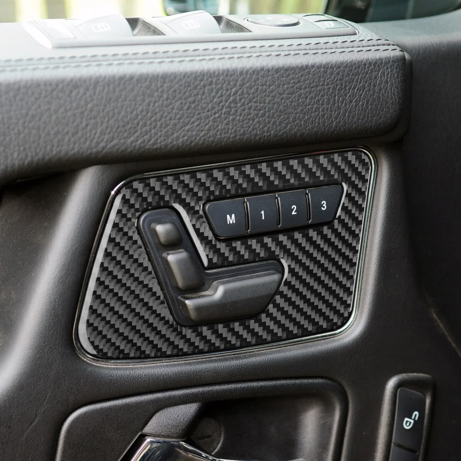 Carbon Fiber Seat Adjustment Decorative Car Accessories Cover Sticker Interior Trim For Mercedes Benz G Class W463 2013-2018