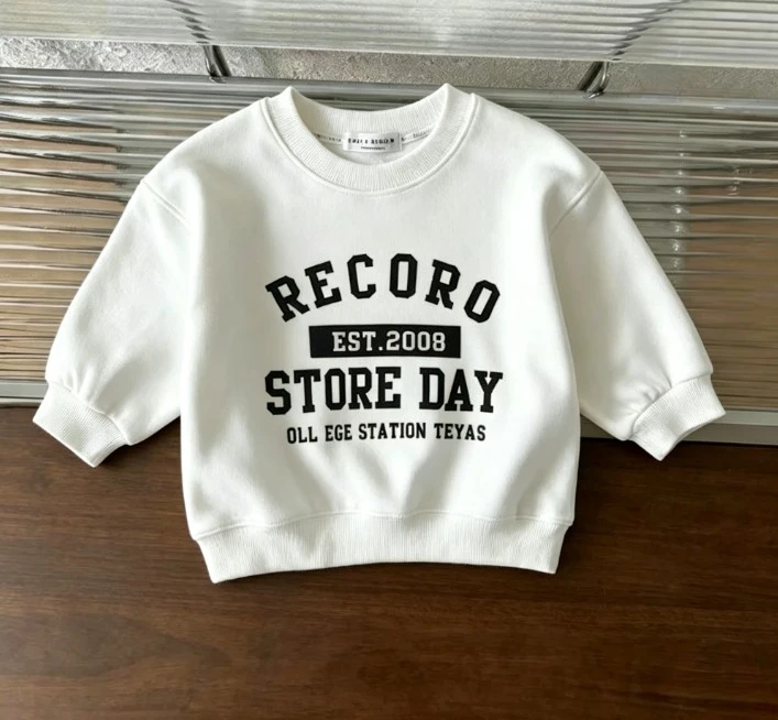 Kids Relaxed Fit Sweatshirt Cotton Tops With College Letter Print Versatile Color Choices For Little Ones Kid Autumn Spring Wear