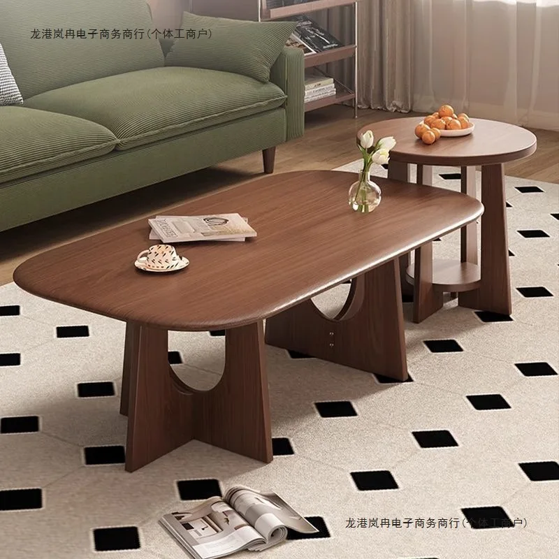 New all-solid wood coffee table living room household small apartment light luxury modern high-end sense can be combined
