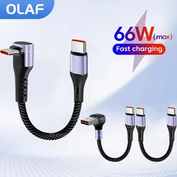 0.15m/0.3m Short Type C Cable Fast Charging USB C Cable For iphone15 16 Xiaomi Samsung Huawei Power Bank USB A/C To Type C Cable