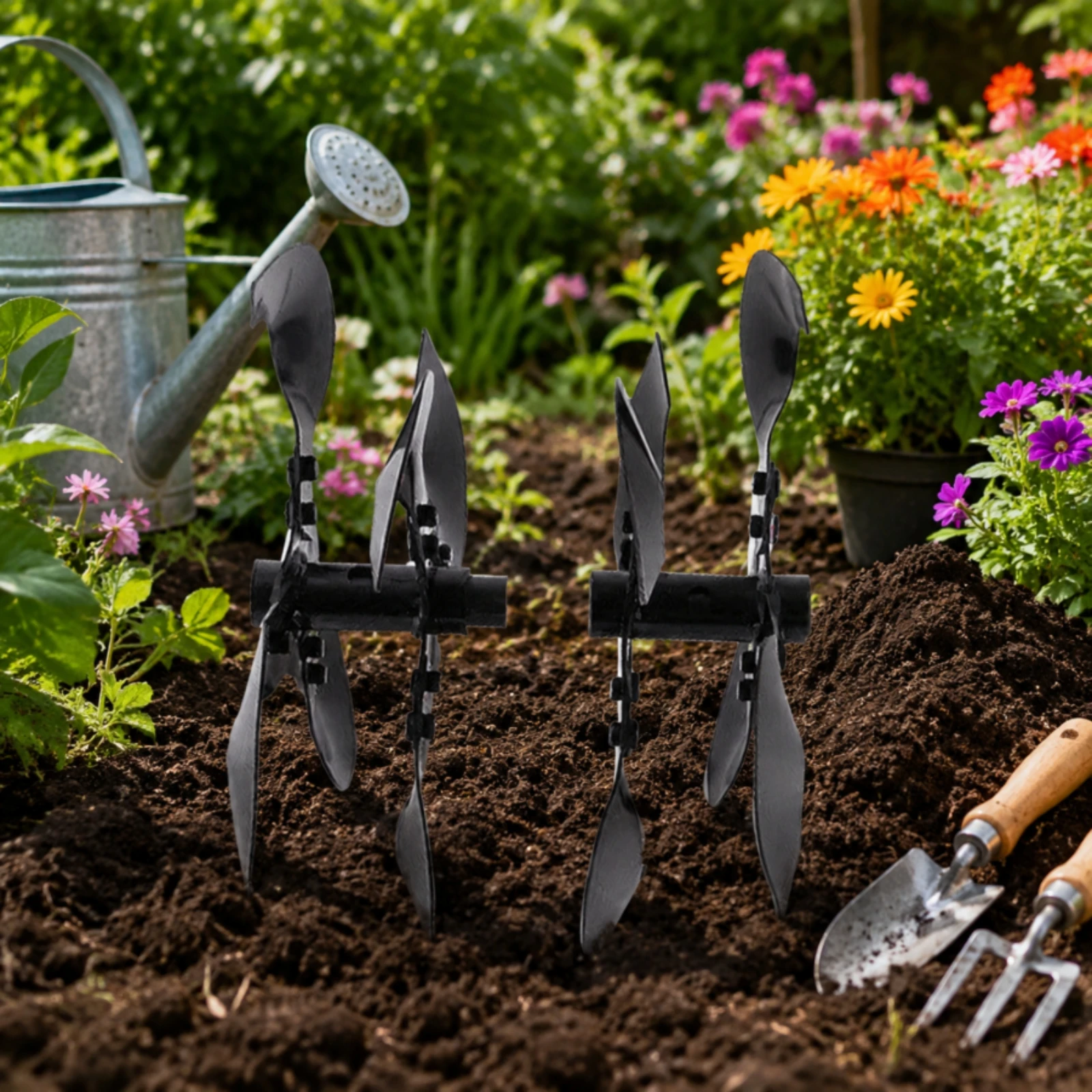 토양 경작용 부착 장치, 검은색 금속으로 제작된 경운 - Soil Tilling Cultivator 리뷰 및 가격
