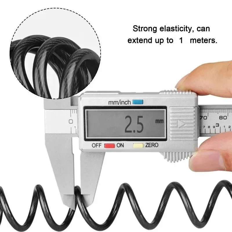 دراجة نارية دراجة مكافحة سرقة سلسلة 4 أرقام كلمة المرور الجمع خوذة قفل السلامة المحمولة كابل قفل دائم سلك حبل #5