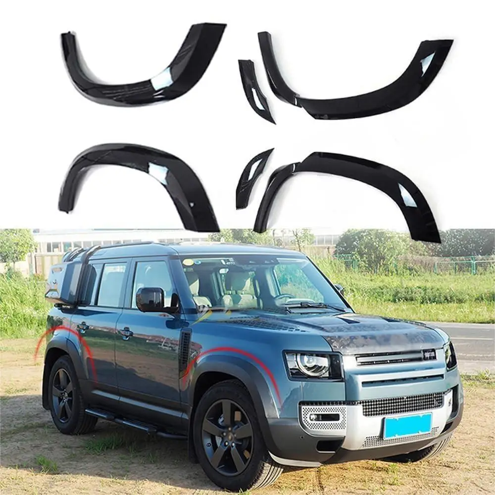 FTAPACCE Extended Wheel Arch Wheel Brow Trim Fits For Land Rover Defender 110 L851 2020-2024 Car Protector 6PCS