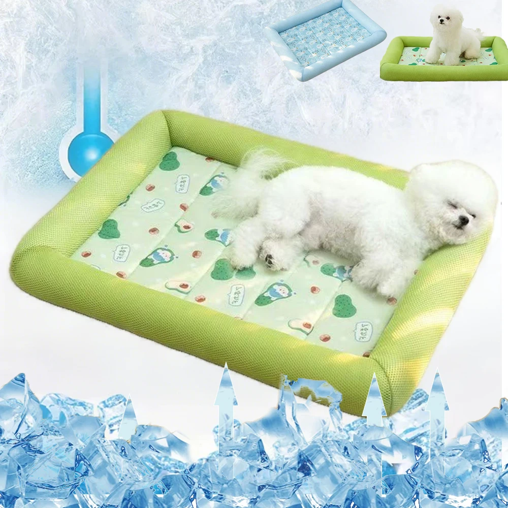 

1PC Cooling Pet Dog Beds Ice Pad Dog Sleeping Summer Sleeping Pad for Puppy Cat Kennel Cold 강아지 쿨매트 Охлаждающий Коврик Для Собак