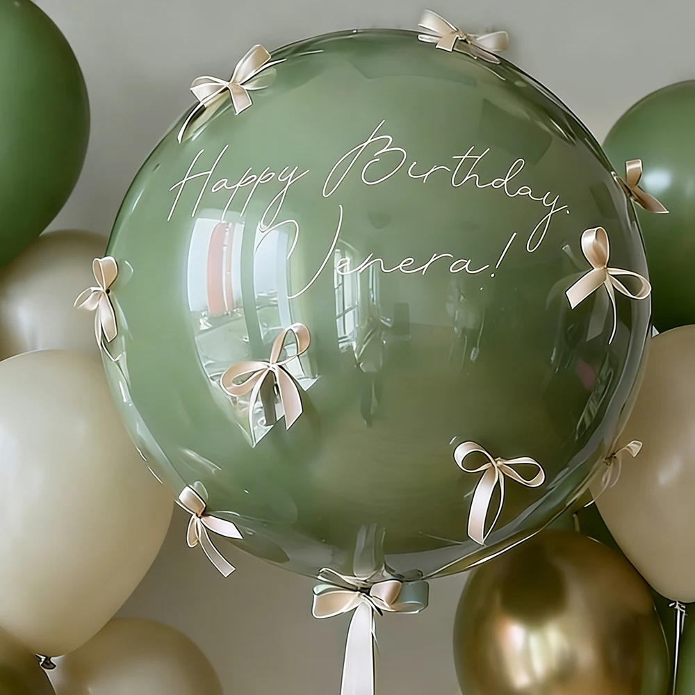 Avocado Sen Themen-Ballonset Bobo Ball Schleifendekoration für Hochzeit, Heiratsantrag, Geburtstag, Babyparty-Dekoration Ballons – Detail 7
