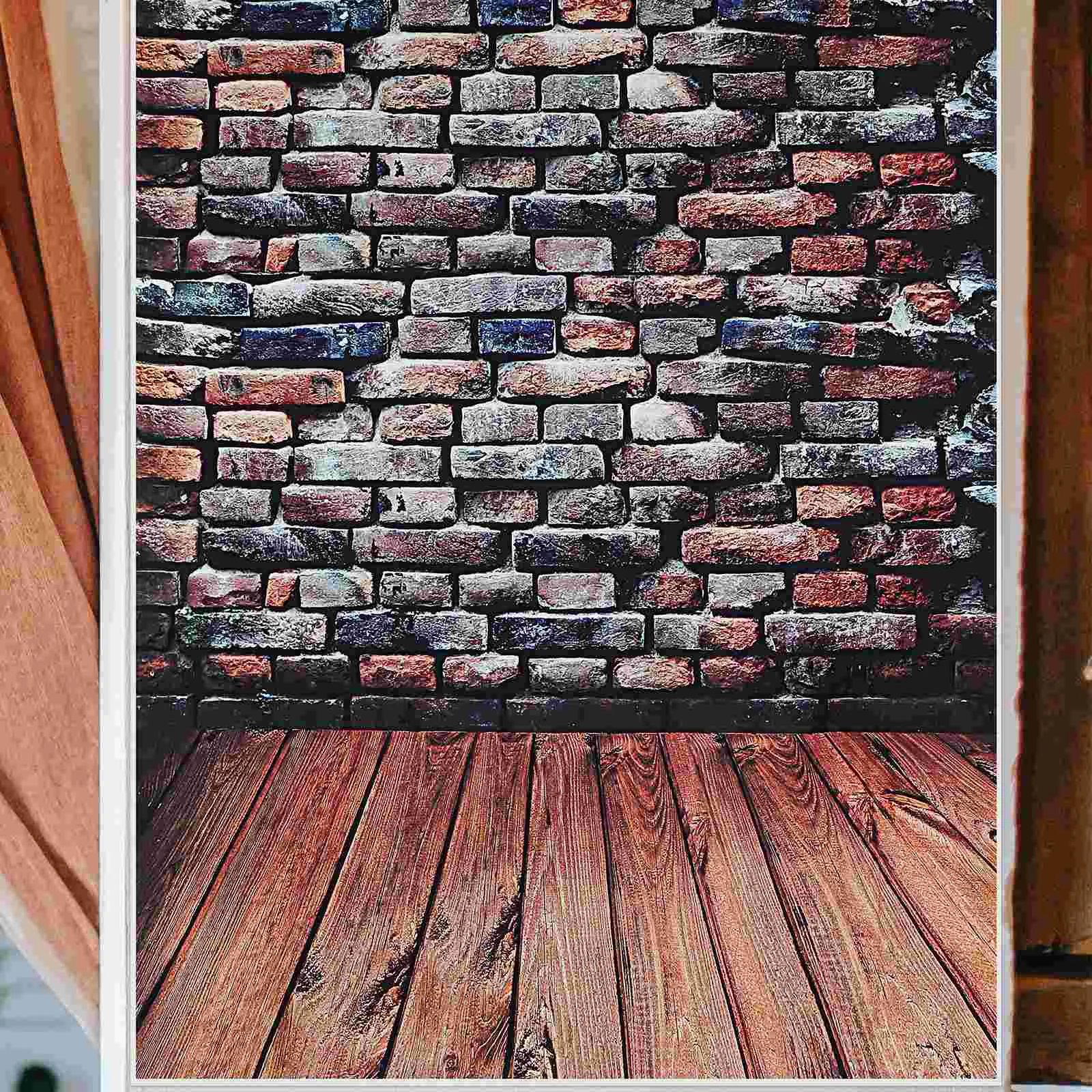 

Brick Wall Backdrop Background Decor Photo Cloth Tapestry Fabric Scene Prop Child