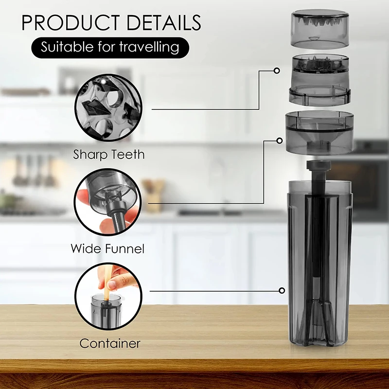 1pcs Protable Tobacco Filling Grinding Storage Integrated Dry Herb Pre Roller Paper Pipes Plastic Grinder Smoking Accessories