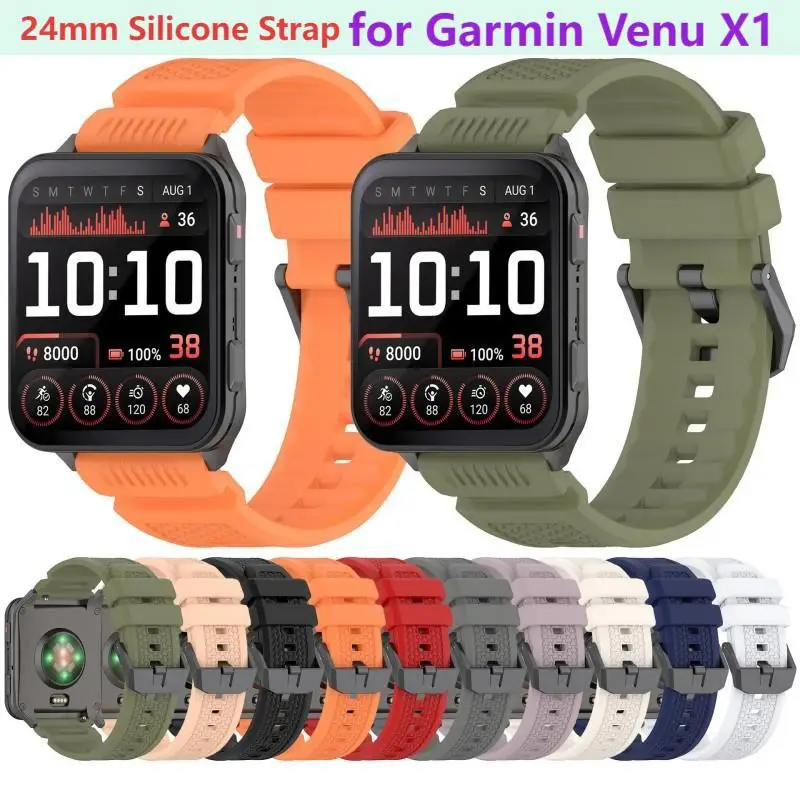 Silicone Strap for Garmin Venu X1 Smartwatch Bracelet Sport Watch Wristband for Garmin Venu X1