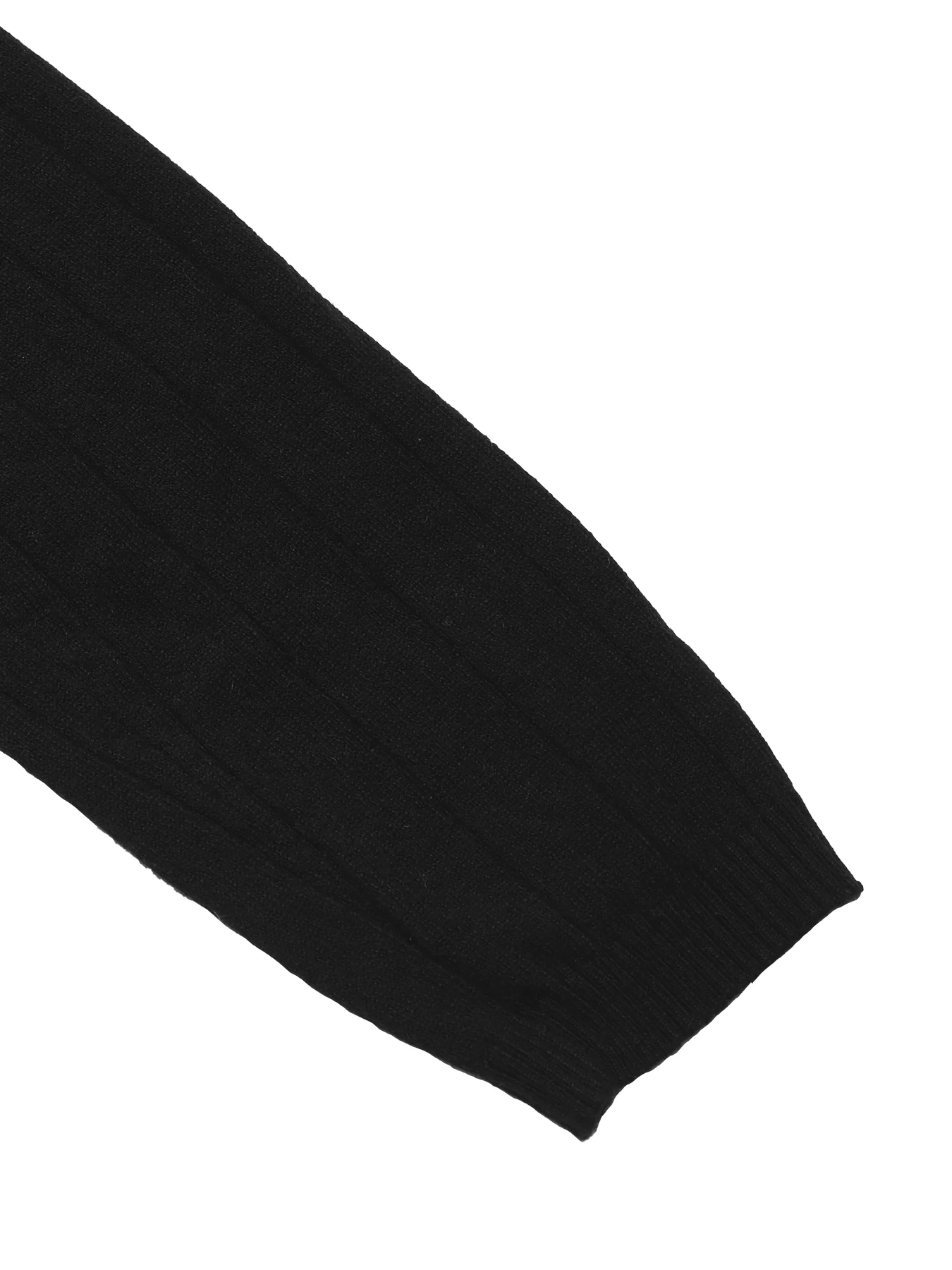 Damski czarny sweter z dekoltem w serek, prążkowany, dzianinowy, z długim rękawem, dopasowany, na jesień i zimę, do noszenia na co dzień.