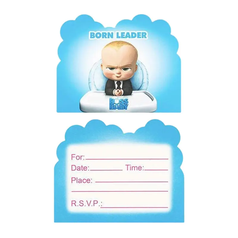Blaues Little Executive Baby B-BOSSED Duschparty-Dekorationsset mit Einwegteller, Bechern, Servietten, Banner und Ballons für Geburtstagsfeiern – Detail 22