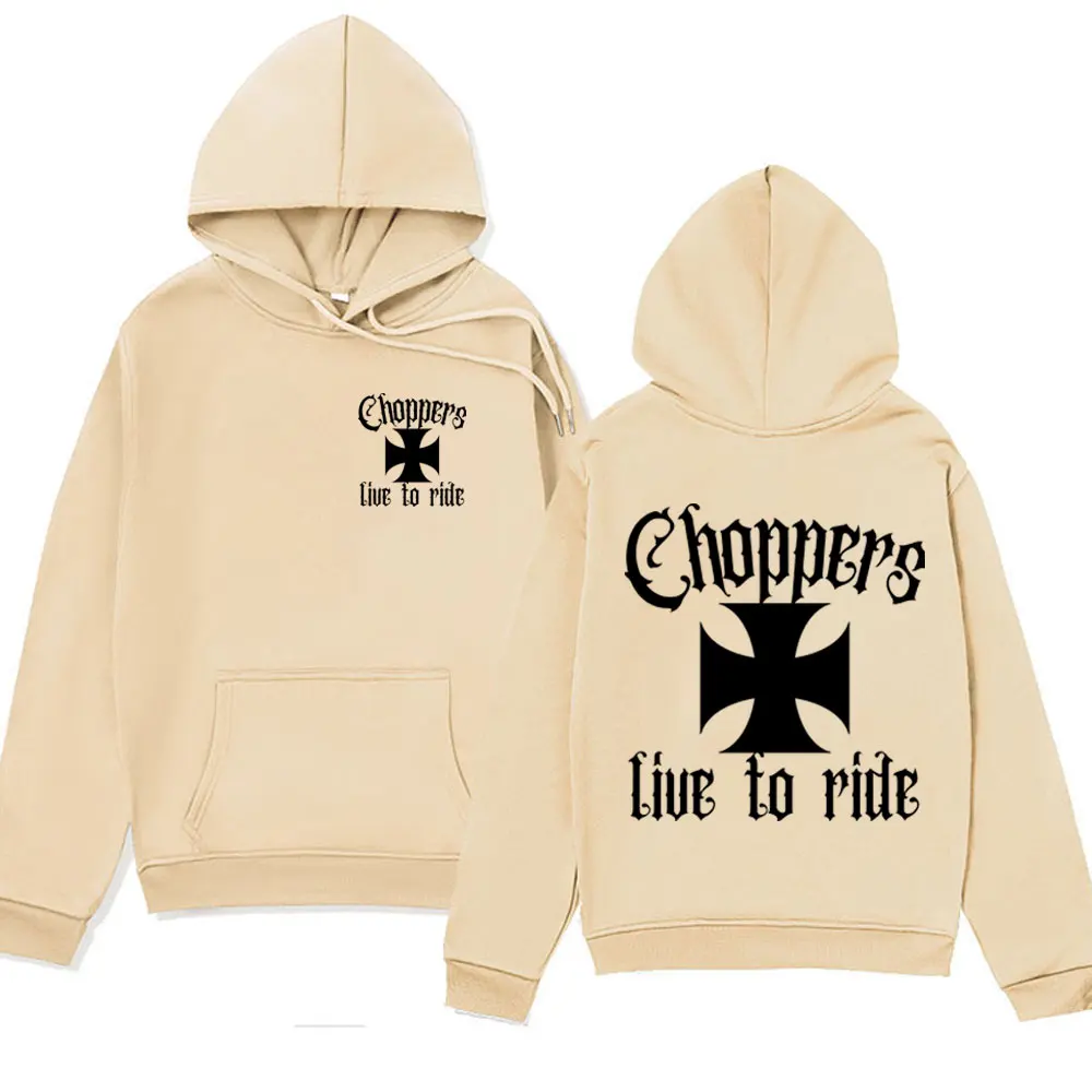 Rapper West Coast Choppers Cross Red Logo Print Hoodie Fashion Long Sleeve Sweatshirt Men Oversized Streetwear Fleece Pullover