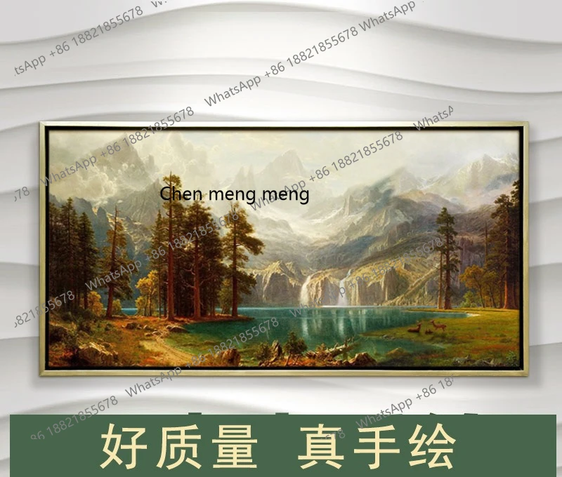 Puur met de hand geschilderd olieverfschilderij landschapsschilderkunst woonkamer groot formaat decoratief schilderij entreehotel ingelijst