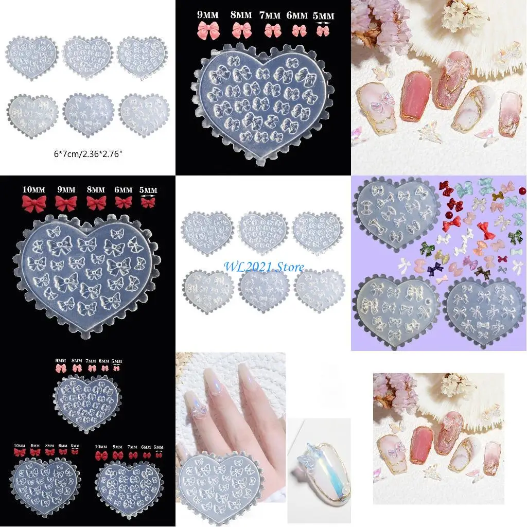 

G5GC 6 шт. силиконовые формы, подходящие для украшения ногтей своими руками, шаблоны для ногтей