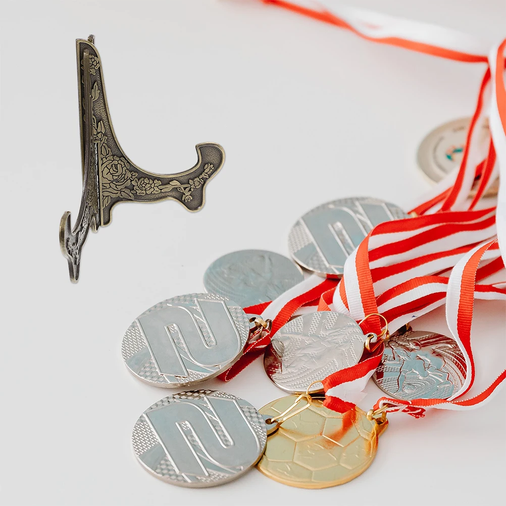 

Medal Holder Plate St Zinc Alloy Display Rack for Coins Trophies Souvenirs Collectibles Storage Solution Easel Style Home Decor