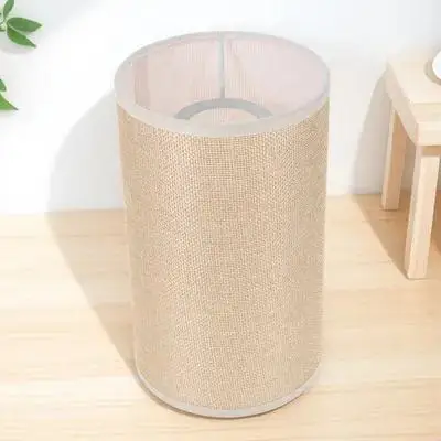 

Bedside Lamp Fabric Lampshade Burlap Metal Drum Small Replacement for Nightstand