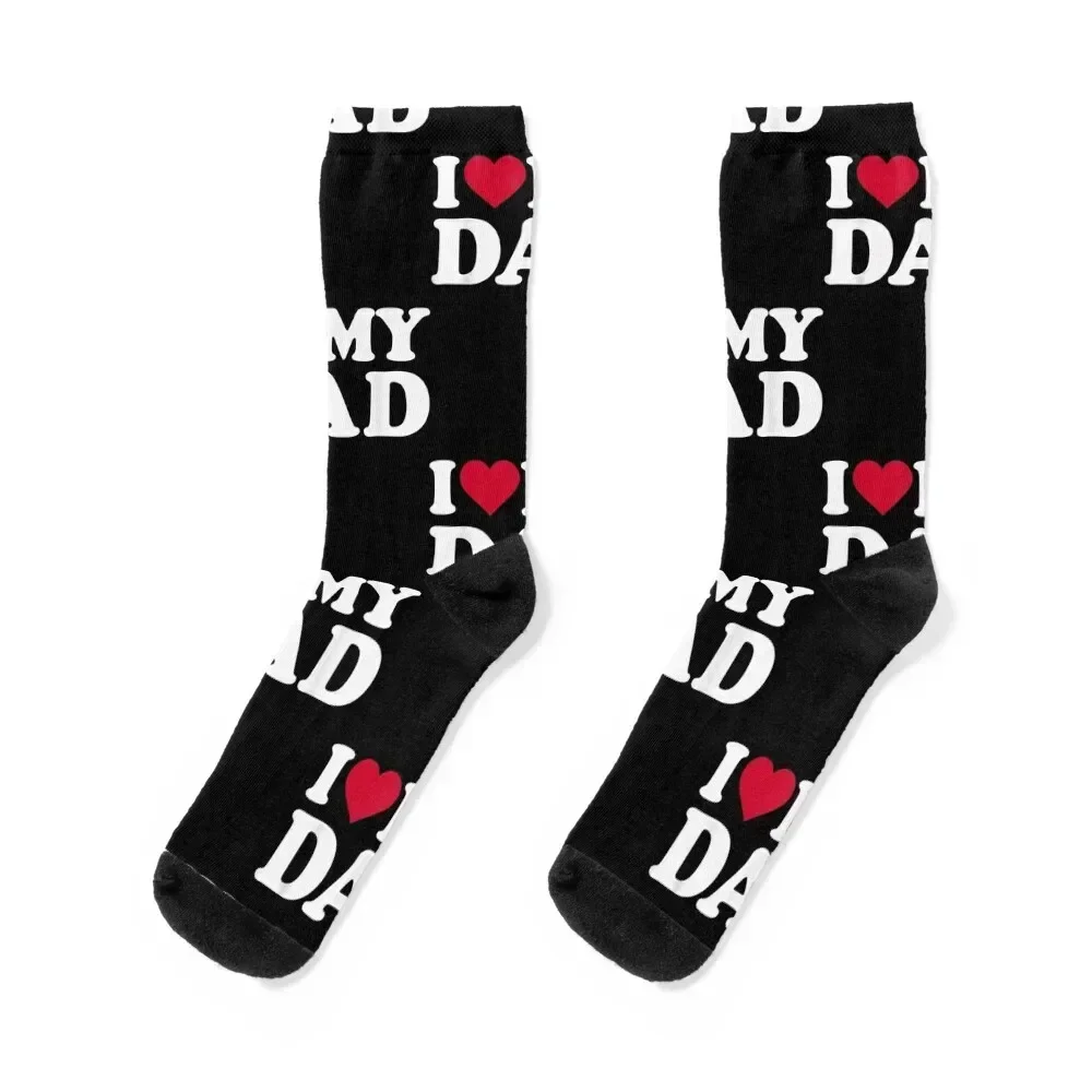 

I love my dad Socks colored Climbing Sports Antiskid soccer Socks Woman Men's