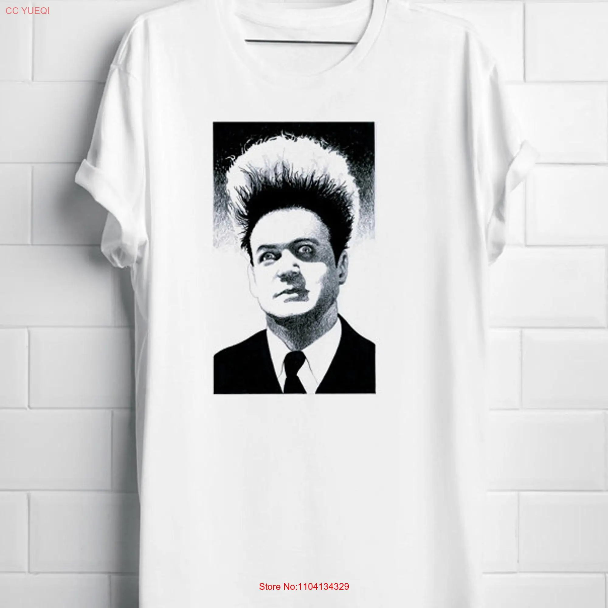 T Shirt Eraser Head Draft David Lynch UNISEX All Sizes White or Grey Illustration Original Fans long or short sleeves