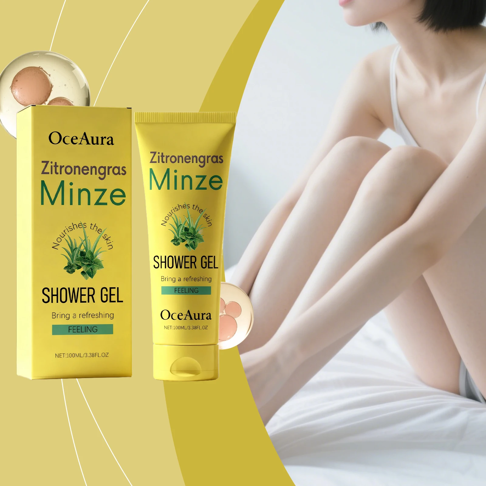 

Lemon Exfoliating Shower Gel Deep Cleaning Remove Dirt Improve Drying Prevent Pore Blockage Oil Control Fresh Aroma Shower Gel