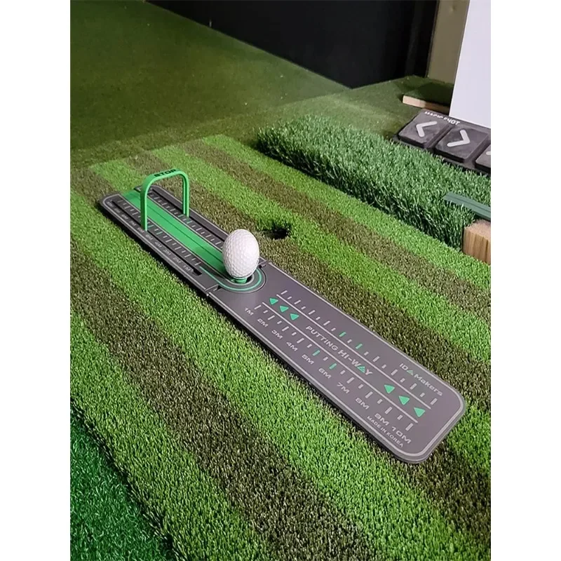 Golf Precision Distance Putting Drill Green Mat Ball Pad Mini Training Aids Accessories Supplies Practice for Home Office Indoor