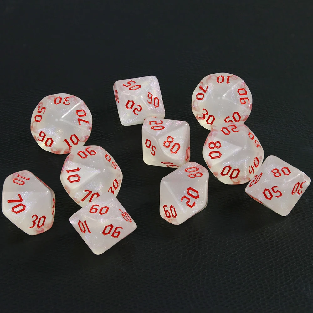 10 Sided Dice Role Play Dice High Quality Material D10 Dice (00-90) Amazing Retro Font Styles For Role Playing Game