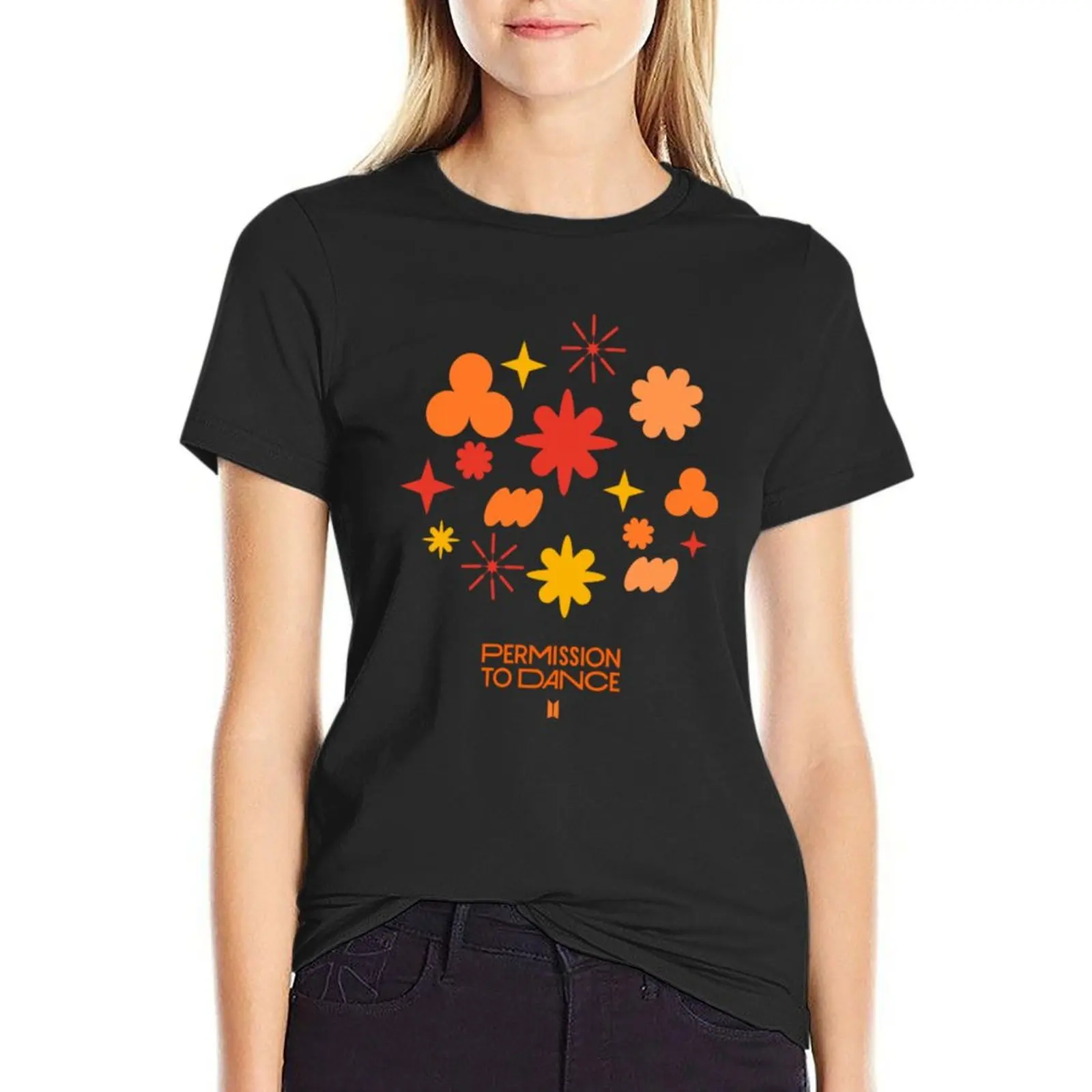 

Permission To Dance T-Shirt graphics oversized Female clothing western t shirts for Women