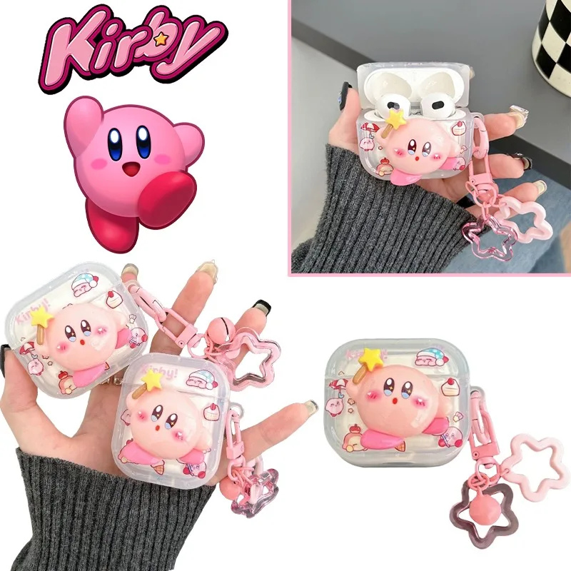 Kirby Мультяшные наушники для Airpods 3 2 1 Pro аниме 3D ТПУ защитный чехол симпатичная Bluetooth гарнитура чехол для Airpods Pro2