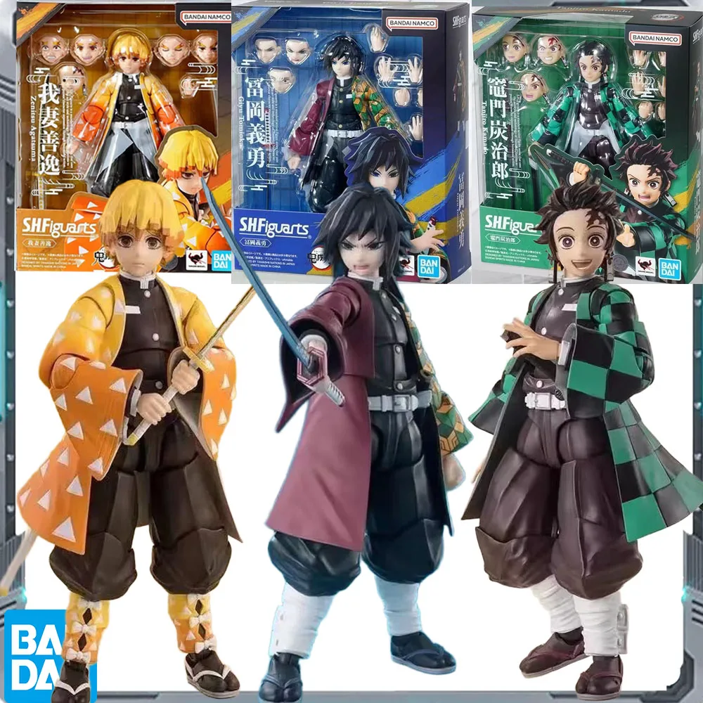

Bandai S.H.Figuarts Demon Slayer Giyu Tomioka, Zenitsu Agatsuma anime figure action character assembly model collection SHF toys