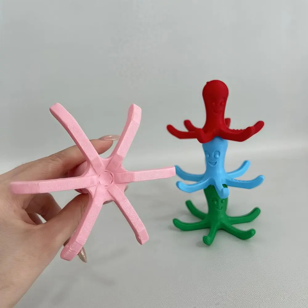 6 Claws Octopus Cup Drain Rack Big Octopus 3D Printing Water Bottle Drying Rack Modern Design Blue Red Water Cup Holder