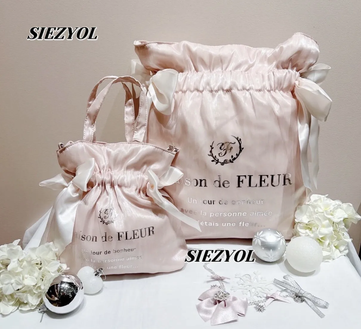 Fashion Easiest for Match Sweet Girls Cosmetic Bag Shoulder Bag Japanese Style Sparkling Big Bows Satchel Crossbody Bags