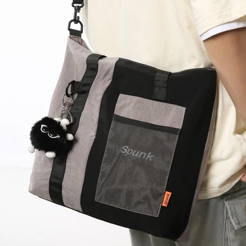 일본 스타일 남성용 핸드백 경량 방수 숄더백, 캐주얼 통근 및 클래스 토트백, 크로스 바디 백