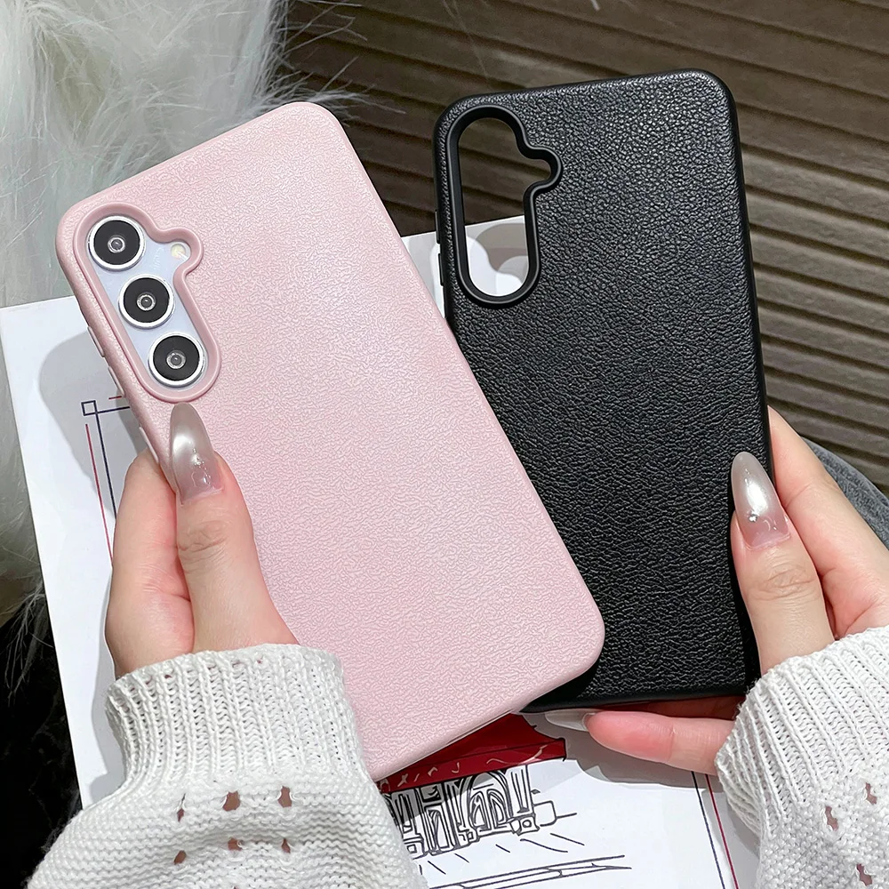 Lychee-Textur-Leder-Schutzhülle für Samsung S26 S25 Ultra S24 FE A57 A56 5G A37 A36 A17 A16 A55 A54 A53 A07 A35 Hüllen
