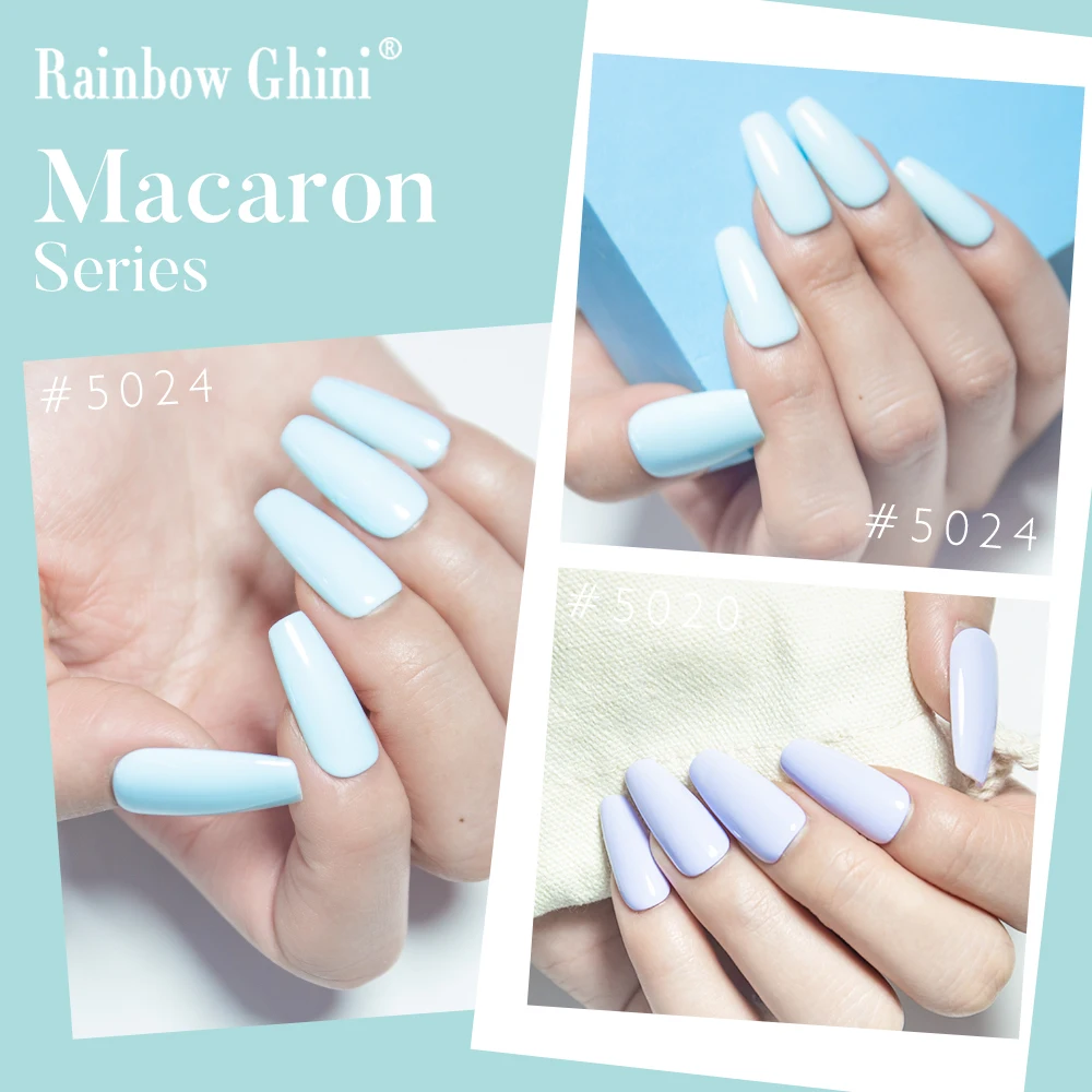 RG Macaroon 15MLเล็บเจลสีสวยกึ่งถาวรVarnishes Soak OffเจลUV LEDฐานSuper Top Matte Coatเจล