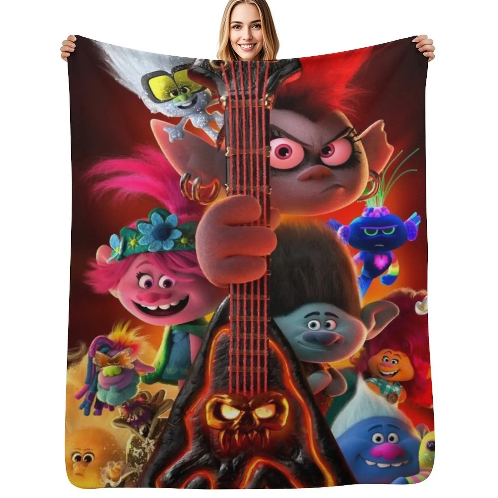 TROLLS WORLD TOUR (2020) Throw Blanket Lightweight Warm Blanket for Indoor Outdoor Use