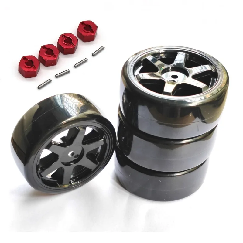 Original on-road Rubber wheels Rims /Tires/Tyres for MJX Hyper Go 14301 14302 14303 1/14 High speed Brushless RC cars Trucks