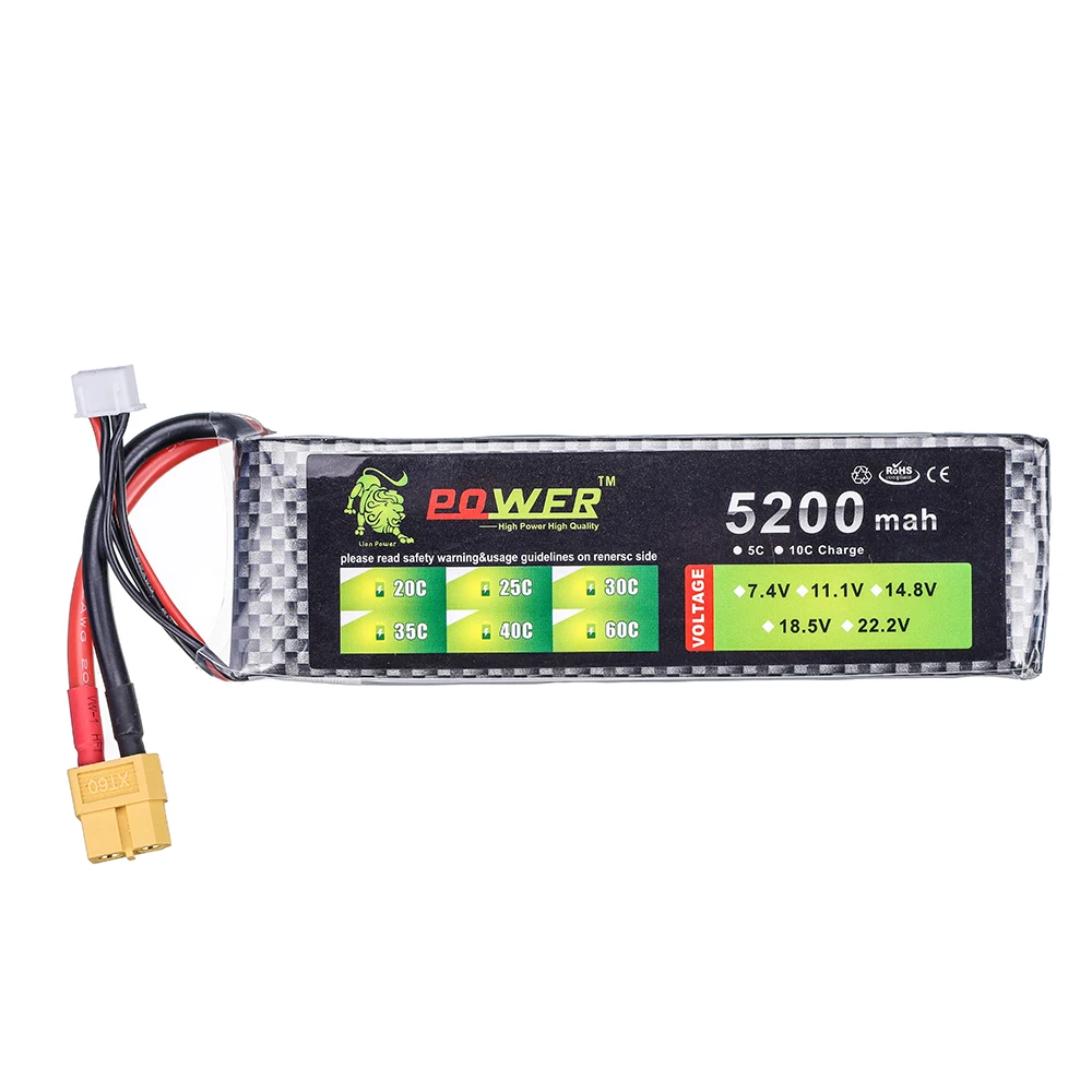 3S Lipo batteria 11.1v 1500mah 1800mah 2200mah 3000mah 4200mah 5200mah 6000mah 7200mah 10400mah JST/XT60/T parti RC batteria 11.1v