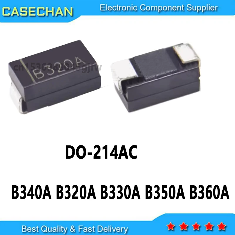 50PCS New and Original 3.0A B340 SMA DO-214AC SURFACE MOUNT SCHOTTKY BARRIER RECTIFIER B340A B320A B330A B350A B360A