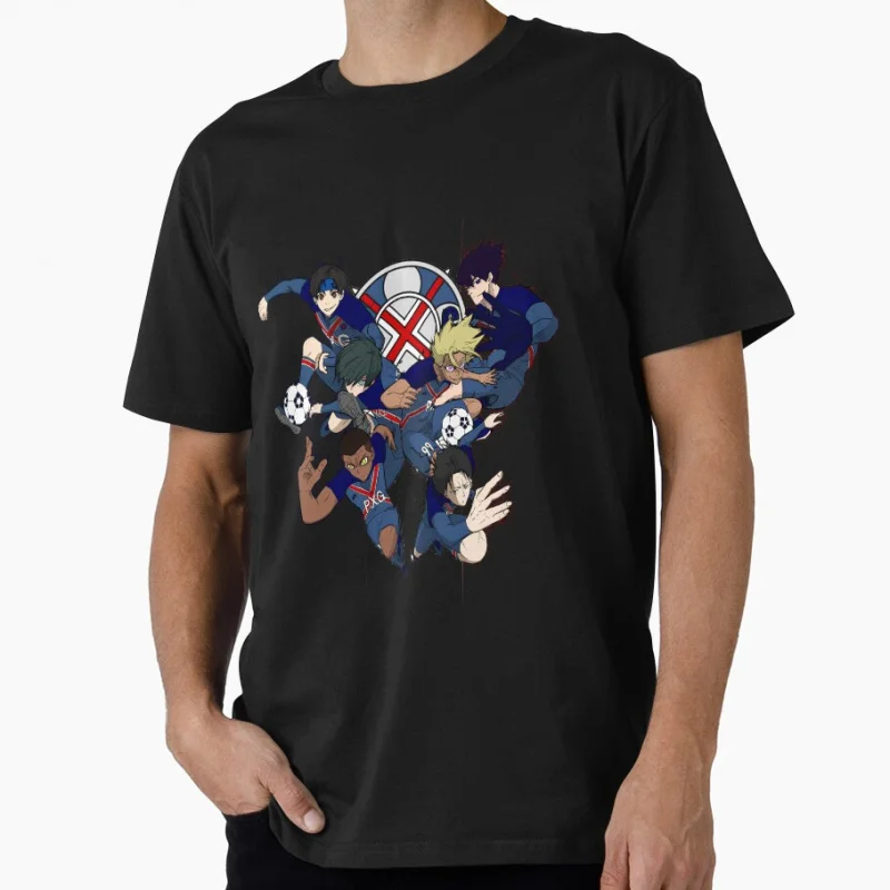 

813 Japan Football Manga Blue Lock Anime t shirt for Soccer sports Large size Tops 100% cotton printed Clothes S-6XL