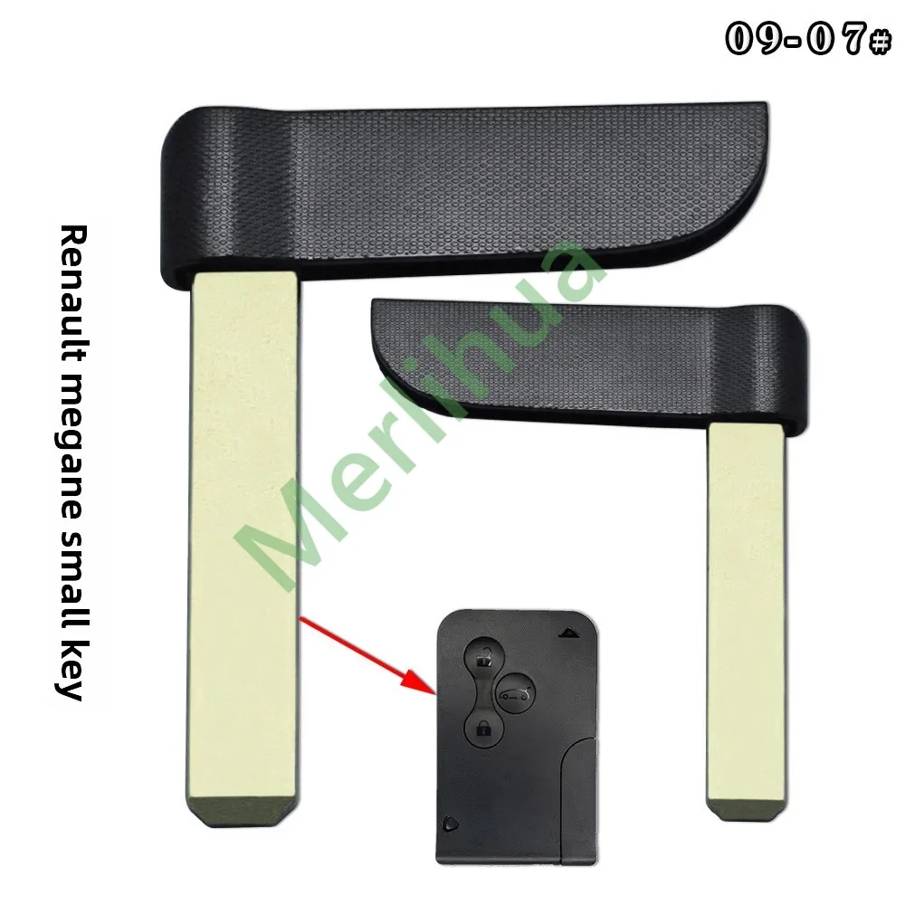 FOR Renault Megane Car Smart Remote Fob Emergency Mechanical Small Insert Key Shell Spare Replacement Uncut Key Blank