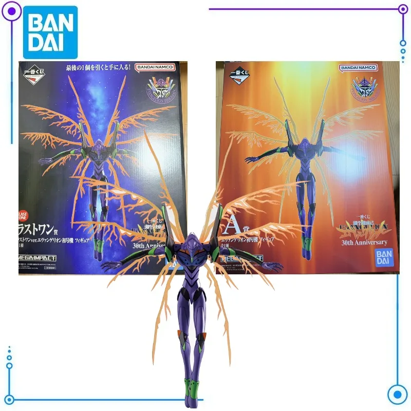 In Stock BANDAI Ichiban Kuji Evangelion Megaimpact 30th Anniversary EVA 01 Action Figure Model Toy Collection Desktop Decoration