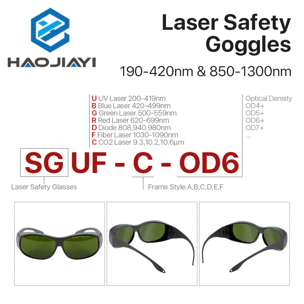 1064nm Style C OD6+ Laser Safety Goggles Protective Glasses Shield Protection Eyewear For YAG DPSS Fiber Laser