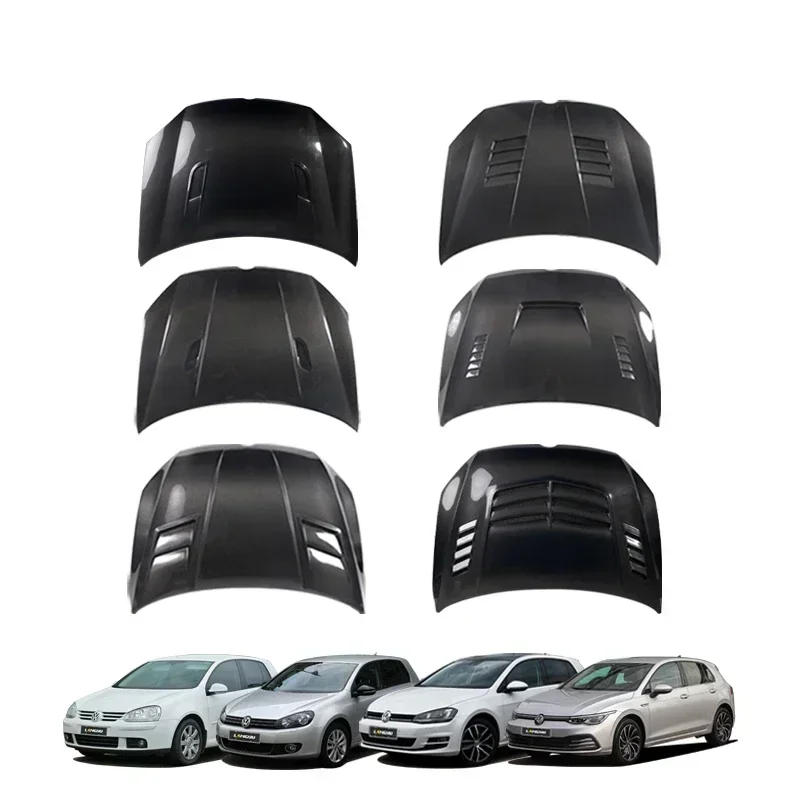 Car Tuning Body Part VW Golf 5 6 7 8 MK5 MK6 MK7 MK8 Engine Cover Hood Carbon Fiber Front Bonnet For Golf Engine Hood