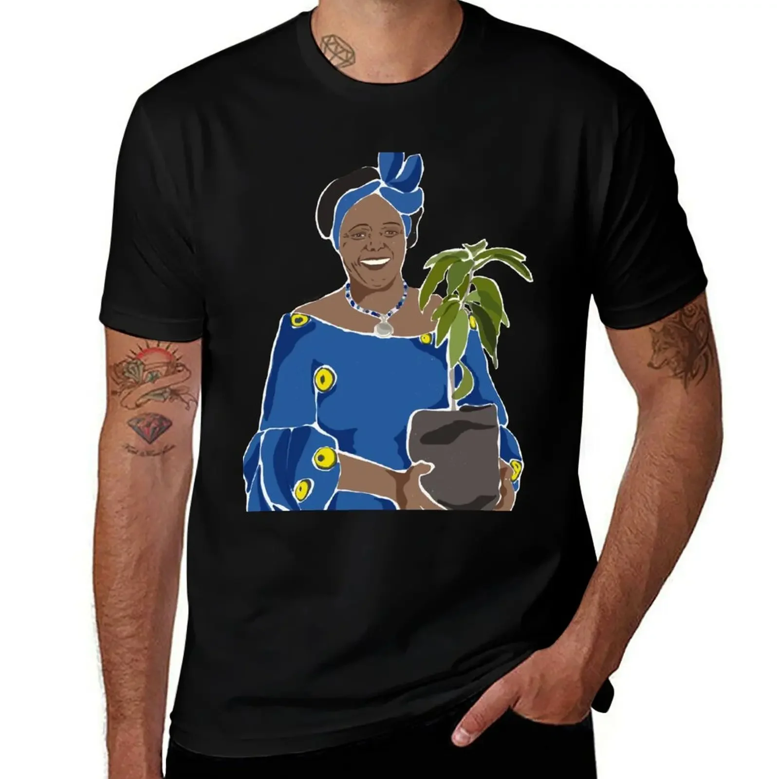 

Wangari Maathai limited edition T-Shirt sublime Short sleeve tee oversized graphic tee t shirts for men cotton