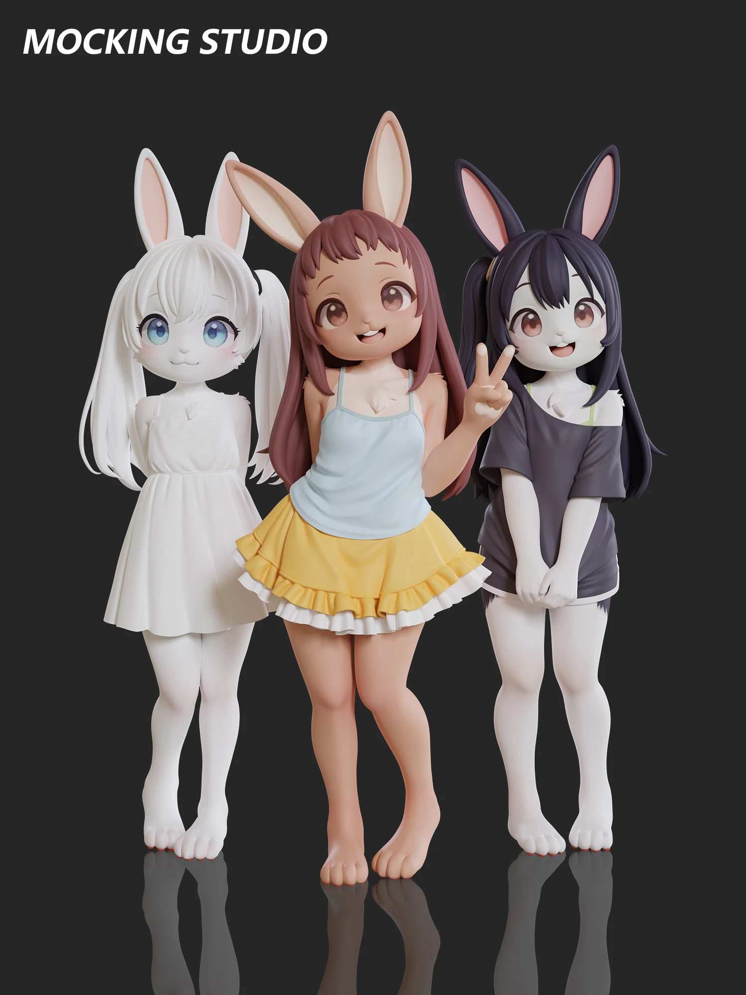 Original Yutopia Fish Girl GK Model Toy 10cm Collectible Anime Figurine Import PU Resin Customizable Cute Little Girl Toy