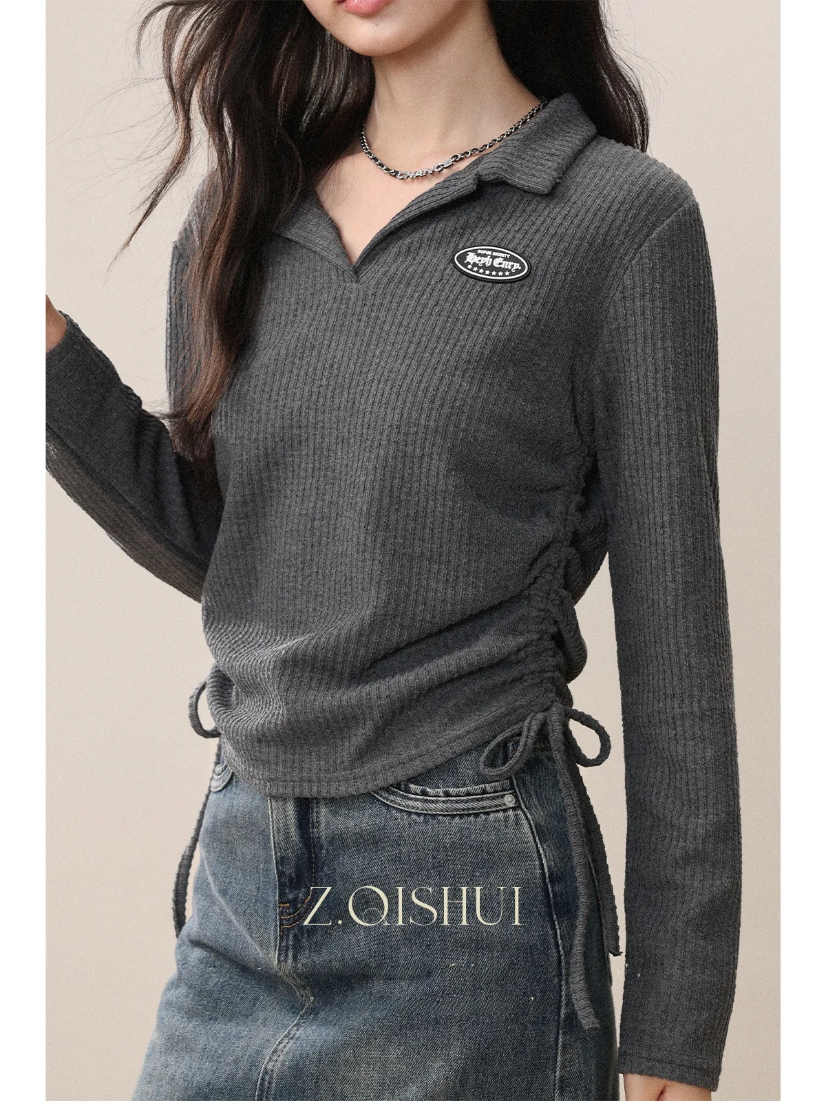 

Женская футболка с завышенной талией и утягивающим поясом, осенняя новинка, цвет имбирный, облегающая, с высокой талией