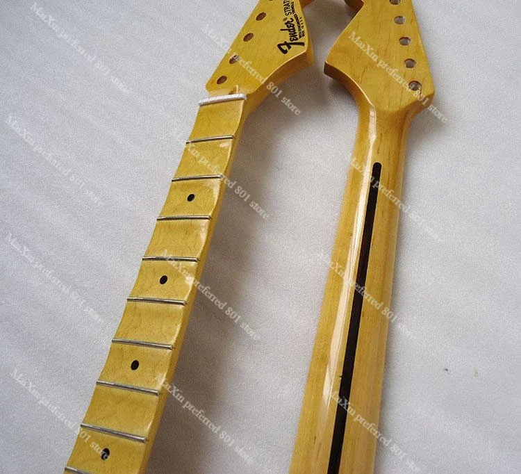 For   STQ Finn Electric Guitar, Full Groove Fingerboard Neck F21 Pin 22 Pin Lemon Yellow, Reinforced Ribs DIY Accessories